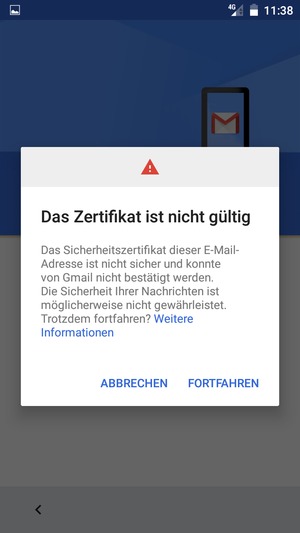 Wählen Sie FORTFAHREN