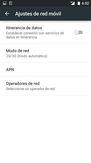 Para cambiar la red en caso de problemas de conectividad, seleccione Operadores de red