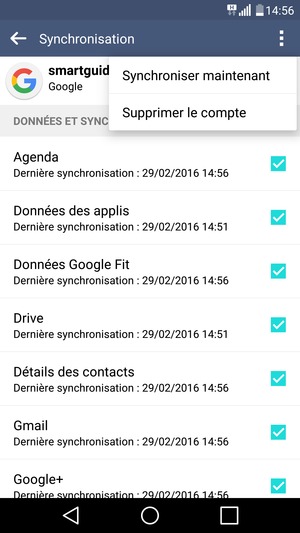Sélectionnez Synchroniser maintenant