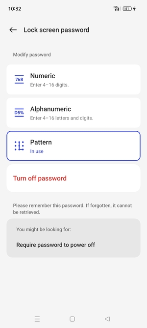 Your phone is now secure with a screen lock
