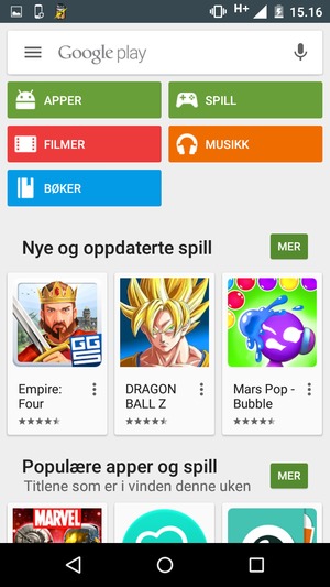 Velg søkefelt