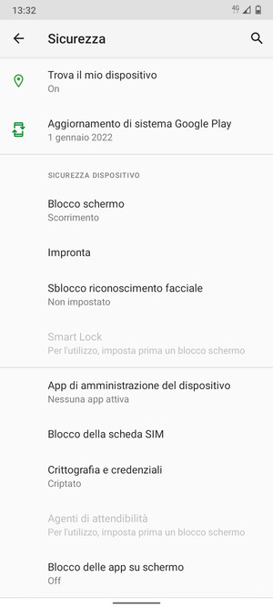 Scorri e seleziona Blocco della scheda SIM