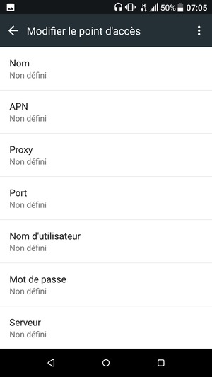 Saisissez les informations MMS