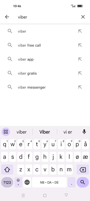 Skriv inn applikasjonsnavnet og velg Søk