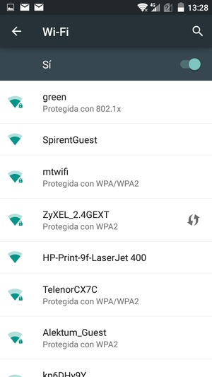 Seleccione la red inalámbrica a la que desea conectarse