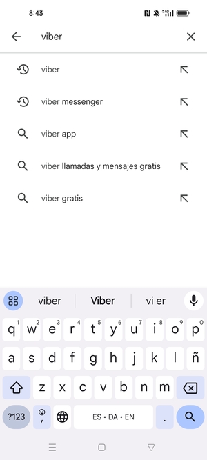 Introduzca el nombre de la aplicación y seleccione Buscar
