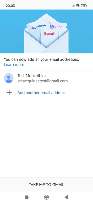 Select TAKE ME TO GMAIL