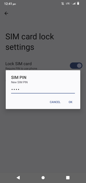Enter your New SIM PIN and select OK