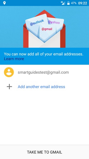 Select TAKE ME TO GMAIL