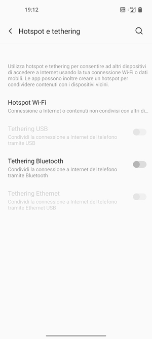 Seleziona Hotspot Wi-Fi
