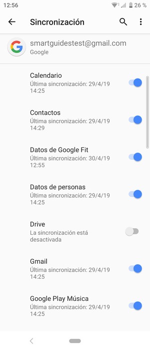 Asegúrese de haber seleccionado Contactos