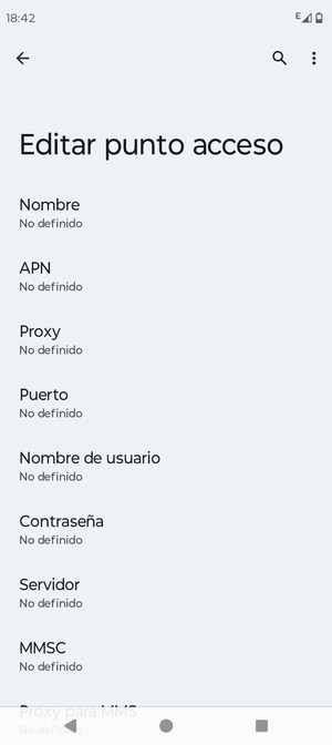 Introduzca la información de MMS