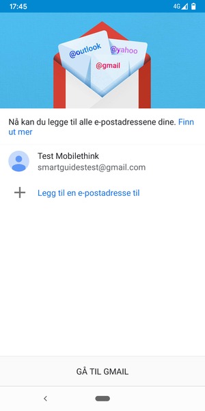 Velg GÅ TIL GMAIL