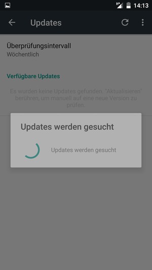 Warten Sie, bis die Suche abgeschlossen ist