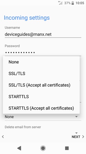Select SSL/TLS