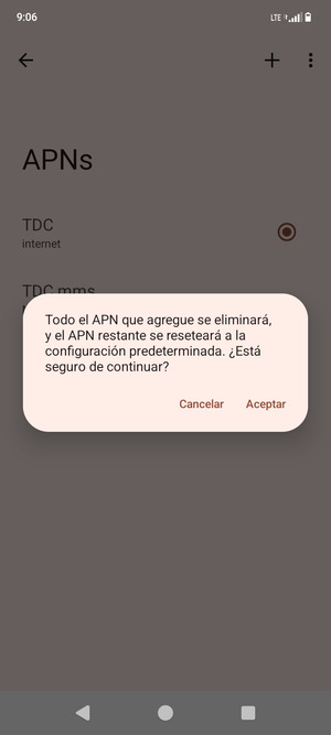 Seleccione Aceptar