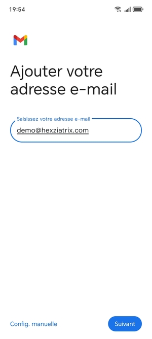 Saisissez votre Adresse e-mail et sélectionnez Suivant
