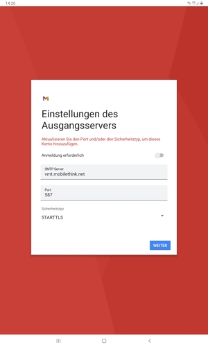 Wählen Sie Sicherheitstyp