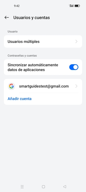 Seleccione su cuenta Google