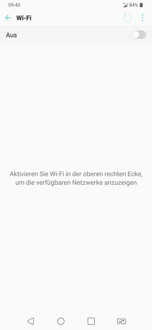 Schalten Sie Wi-Fi ein