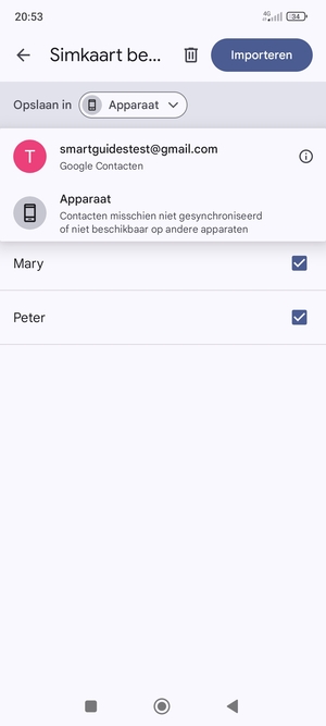 Selecteer uw Google-account