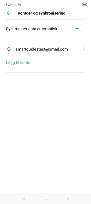 Velg din Google-konto