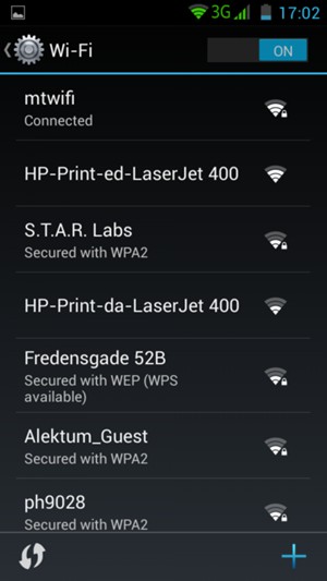 You are now connected to the Wi-Fi network