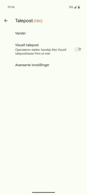 Velg Avanserte innstillinger