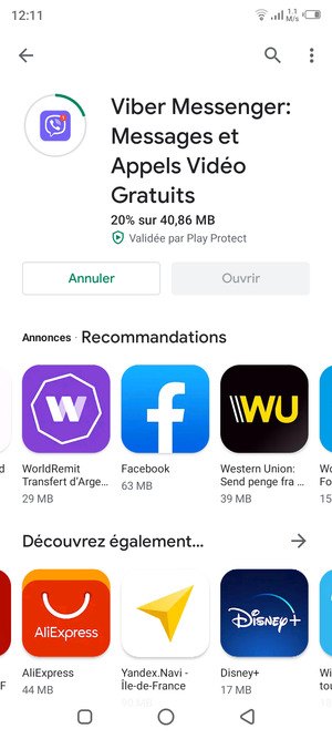 Veuillez attendre la fin de la procédure d'installation