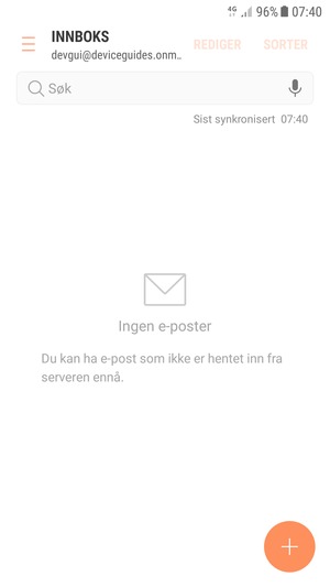 Kontoen er klar til bruk