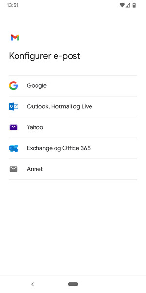 Velg Outlook, Hotmail og Live