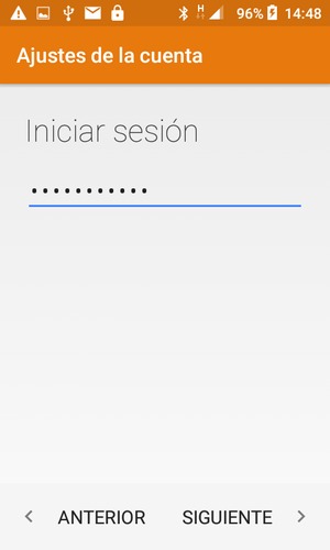 Introduzca su contraseña y seleccione SIGUIENTE
