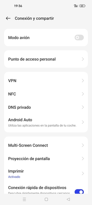 Seleccione Punto de acceso personal