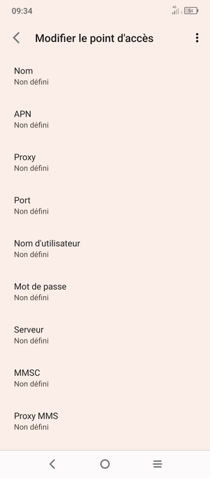 Saisissez les informations MMS