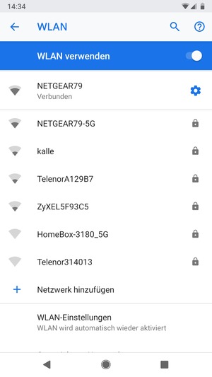 Sie sind nun mit dem WLAN-Netzwerk verbunden