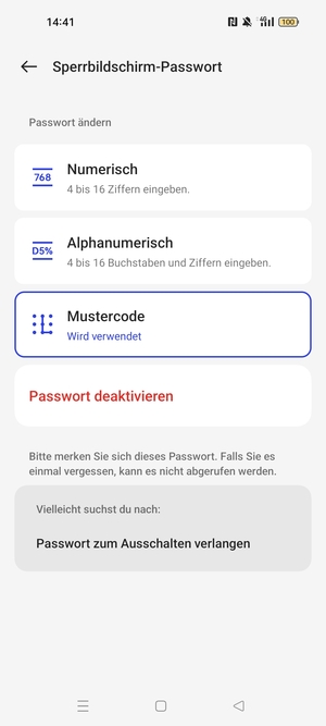 Ihr Handy ist jetzt mit einer Bildschirmsperre gesichert