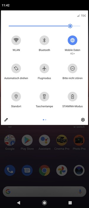 Stellen Sie die Helligkeit auf das erforderliche Niveau