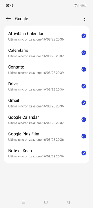 Seleziona il tasto Menu