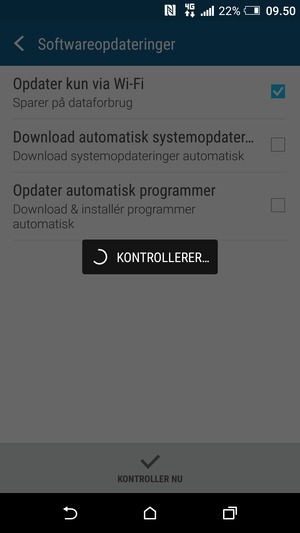 Afvent at søgningen er afsluttet