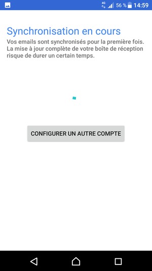 Veuillez attendre la fin de la procédure de synchronisation