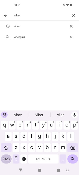 Enter the app name and select Search