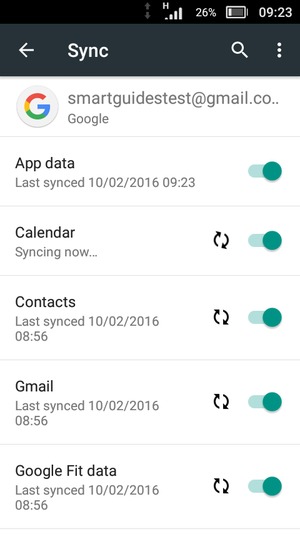 Your information will be synchronised
