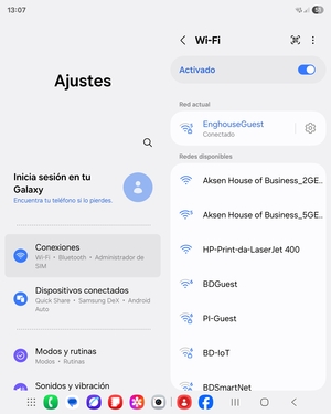 Ahora está conectado a la red Wi-Fi
