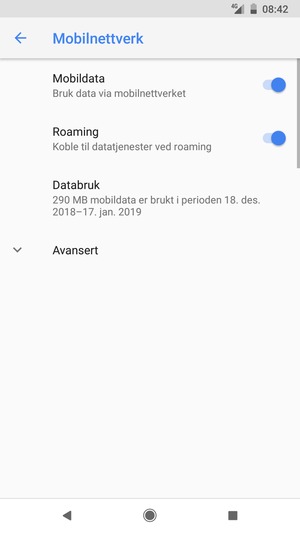 Slå Roaming på eller av