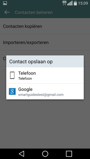 Selecteer uw Google-account