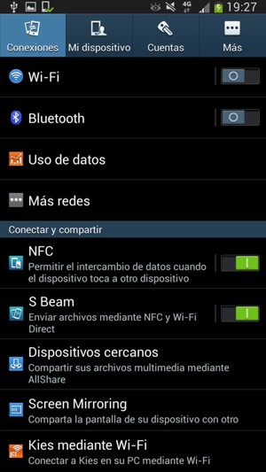 Seleccione Más redes