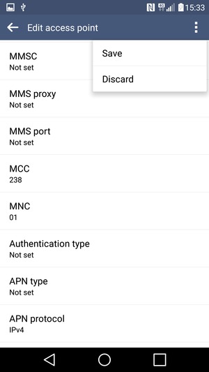 Select the Menu button and select Save