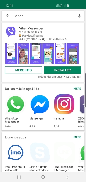 Vælg appen