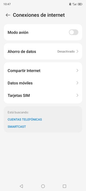Seleccione Datos móviles