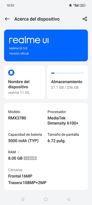 Seleccione realme UI